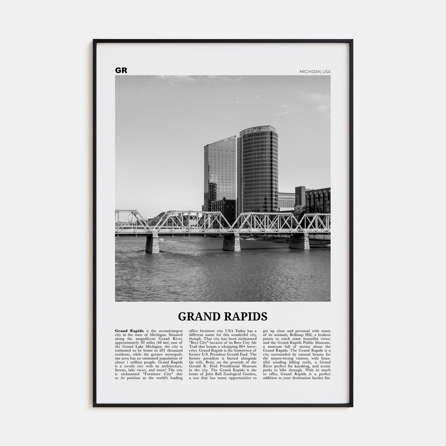 Grand Rapids Travel B&W No 1 Poster