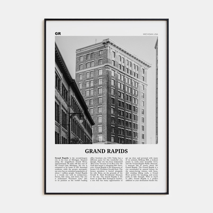 Grand Rapids Travel B&W No 2 Poster