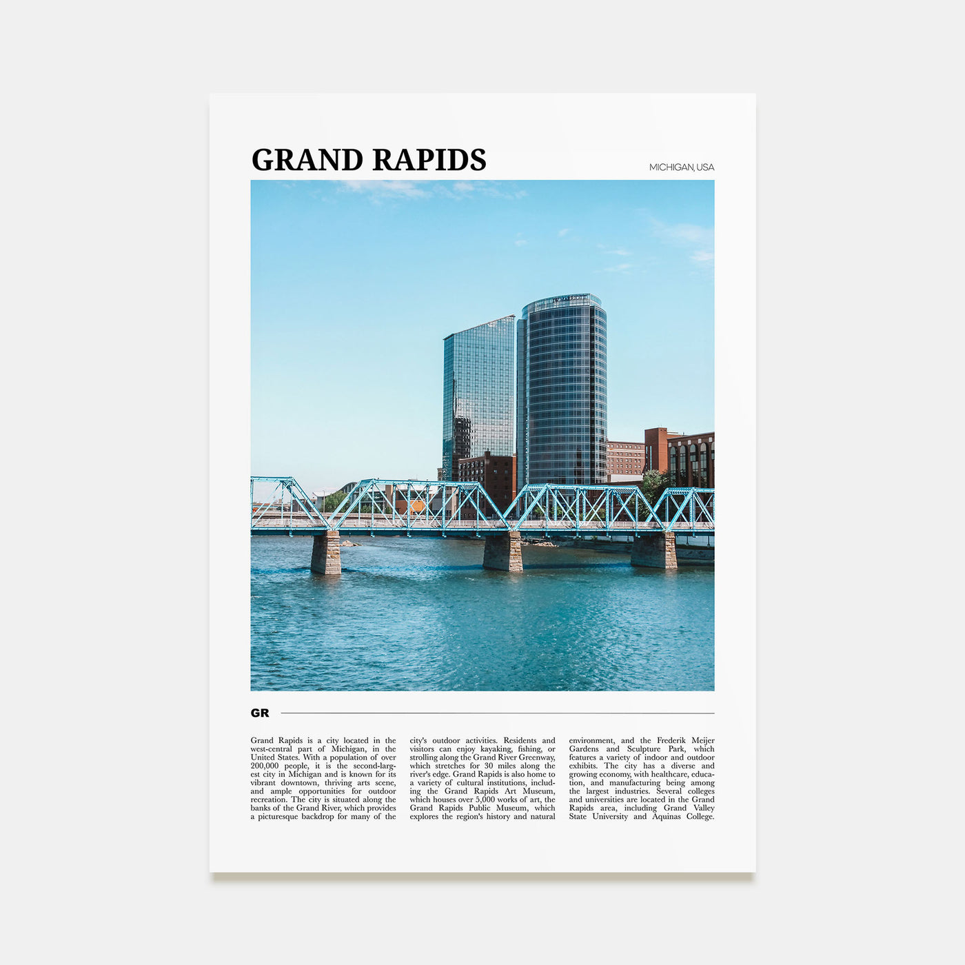 Grand Rapids Travel Color Poster