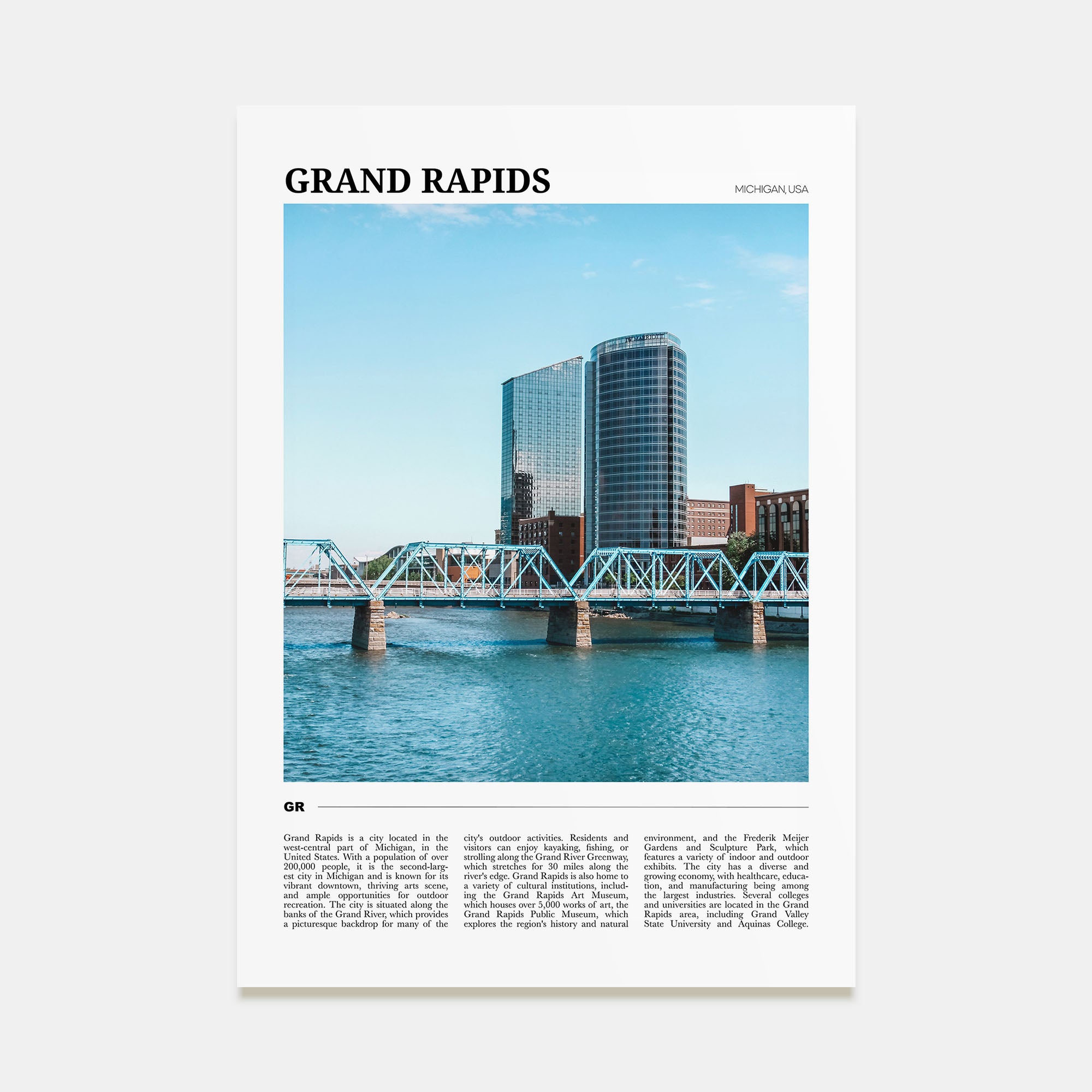 Grand Rapids Travel Color Poster