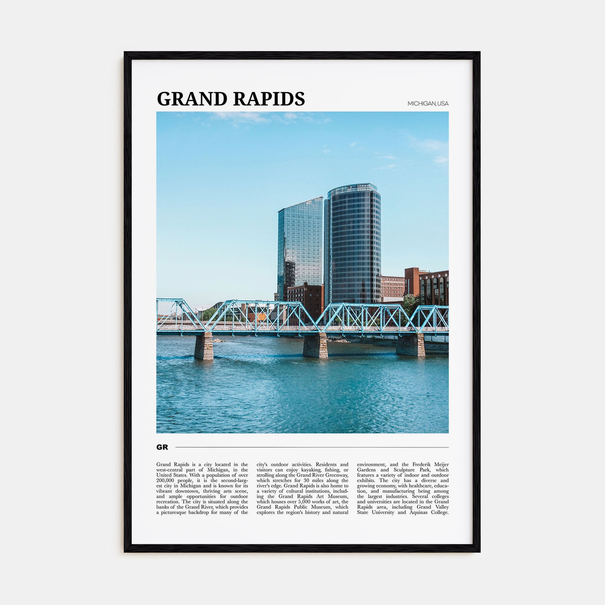 Grand Rapids Travel Color Poster