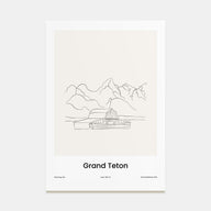 Grand Teton National Park Drawn Poster