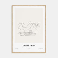 Grand Teton National Park Drawn Poster