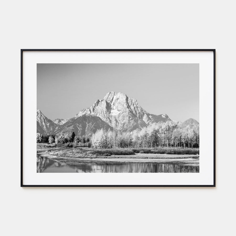 Grand Teton National Park Landscape B&W Poster