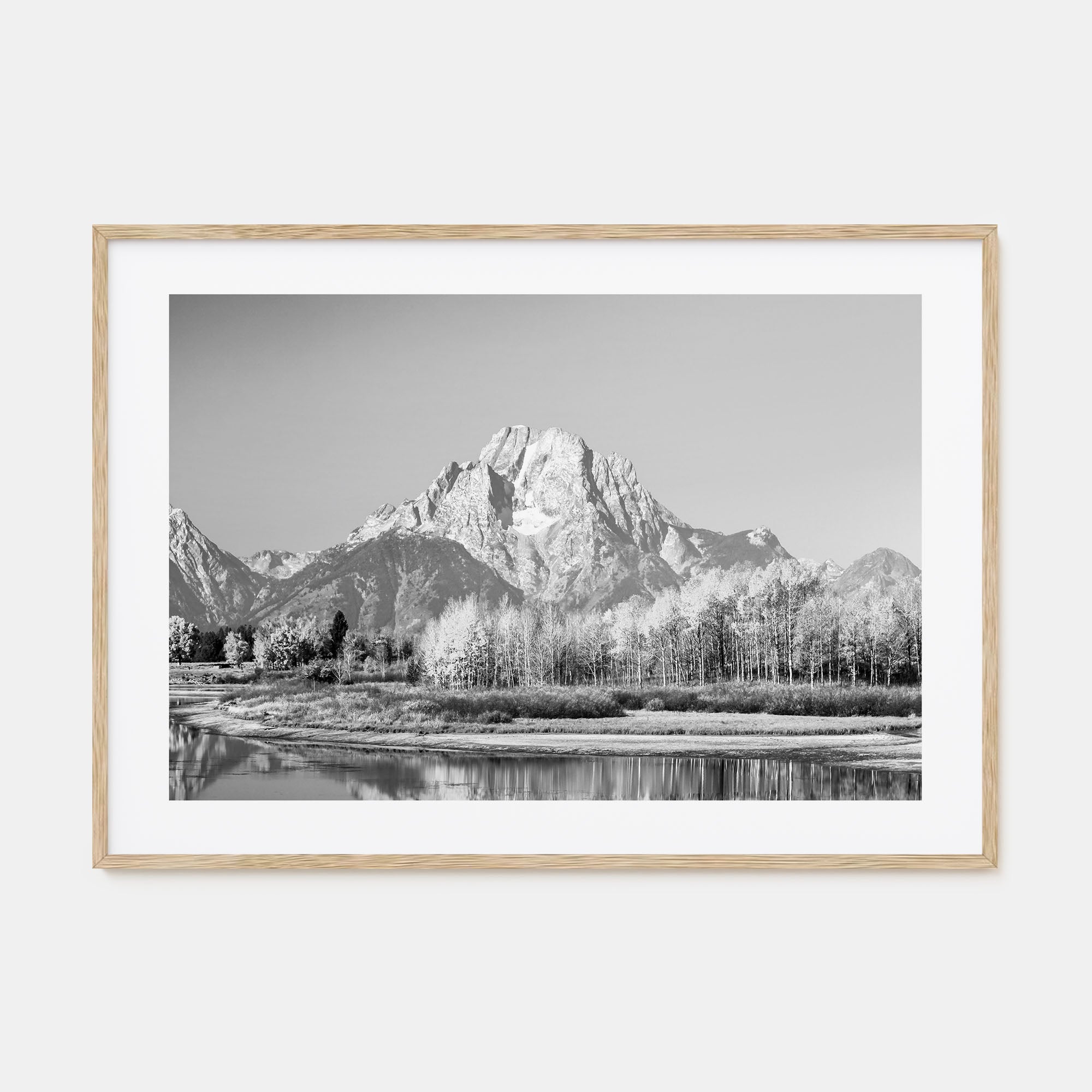 Grand Teton National Park Landscape B&W Poster