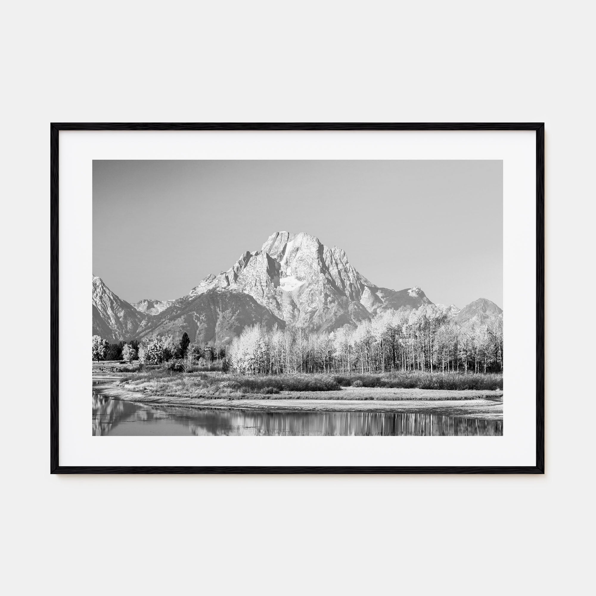 Grand Teton National Park Landscape B&W Poster