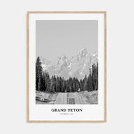 Grand Teton National Park Portrait B&W No 2 Poster