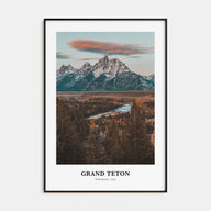Grand Teton National Park Portrait Color Poster