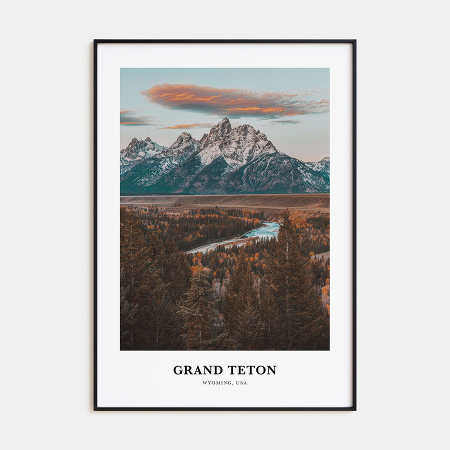Grand Teton National Park Portrait Color Poster