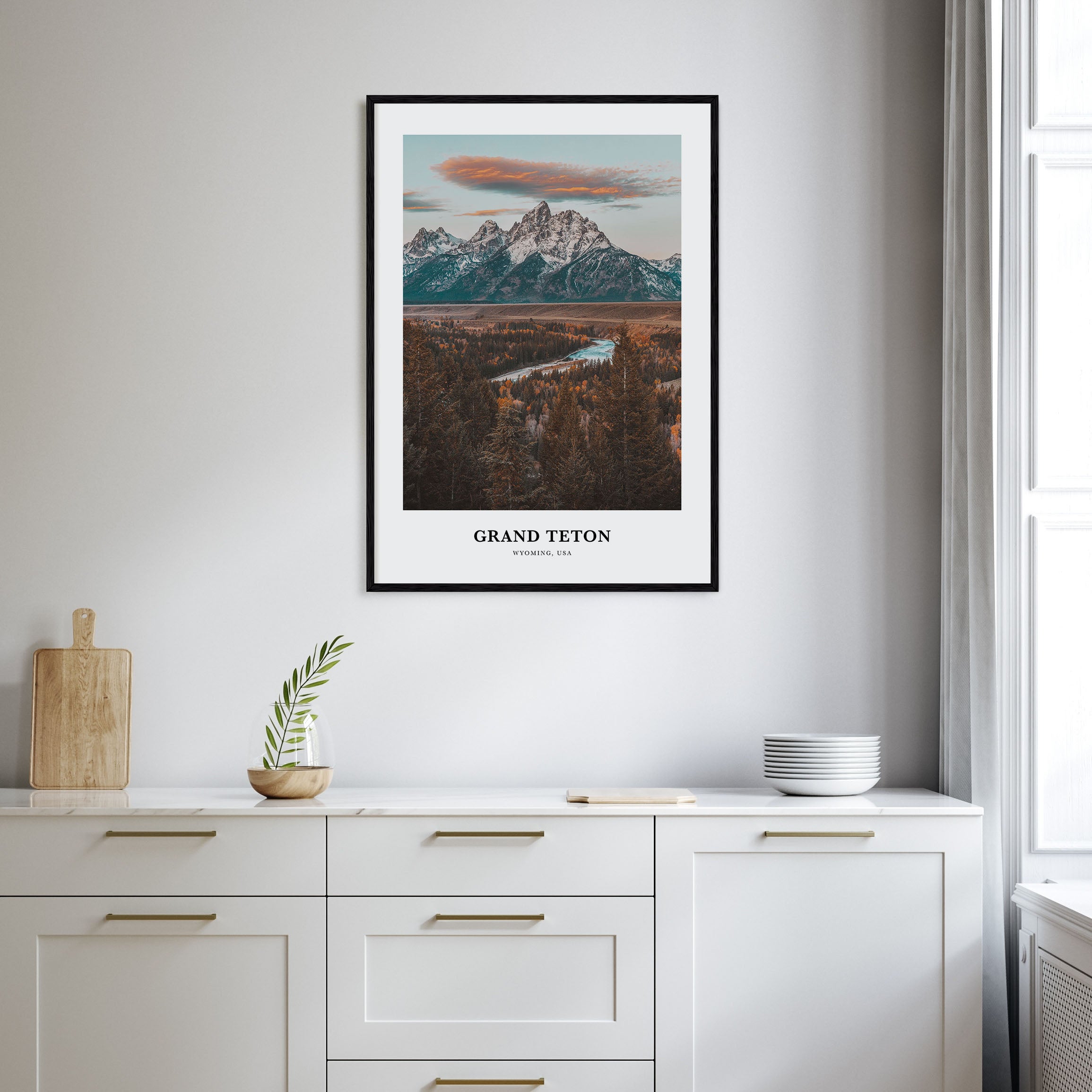 Grand Teton National Park Portrait Color Poster