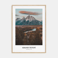 Grand Teton National Park Portrait Color Poster