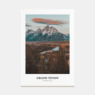Grand Teton National Park Portrait Color Poster