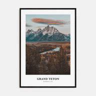Grand Teton National Park Portrait Color Poster