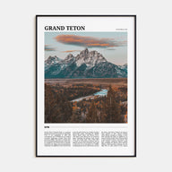 Grand Teton National Park Travel Color Poster
