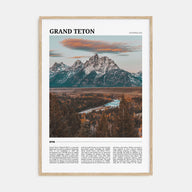 Grand Teton National Park Travel Color Poster