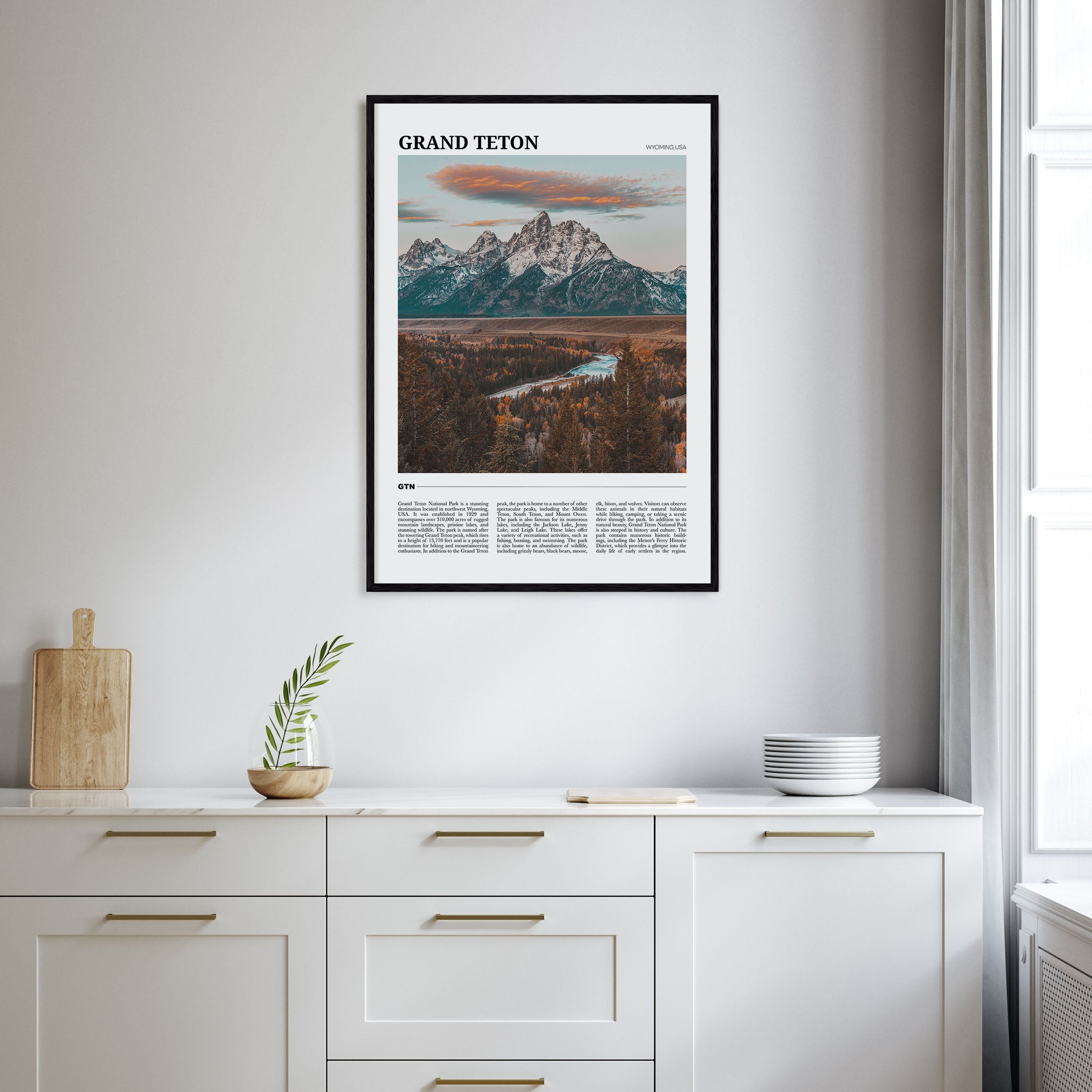 Grand Teton National Park Travel Color Poster