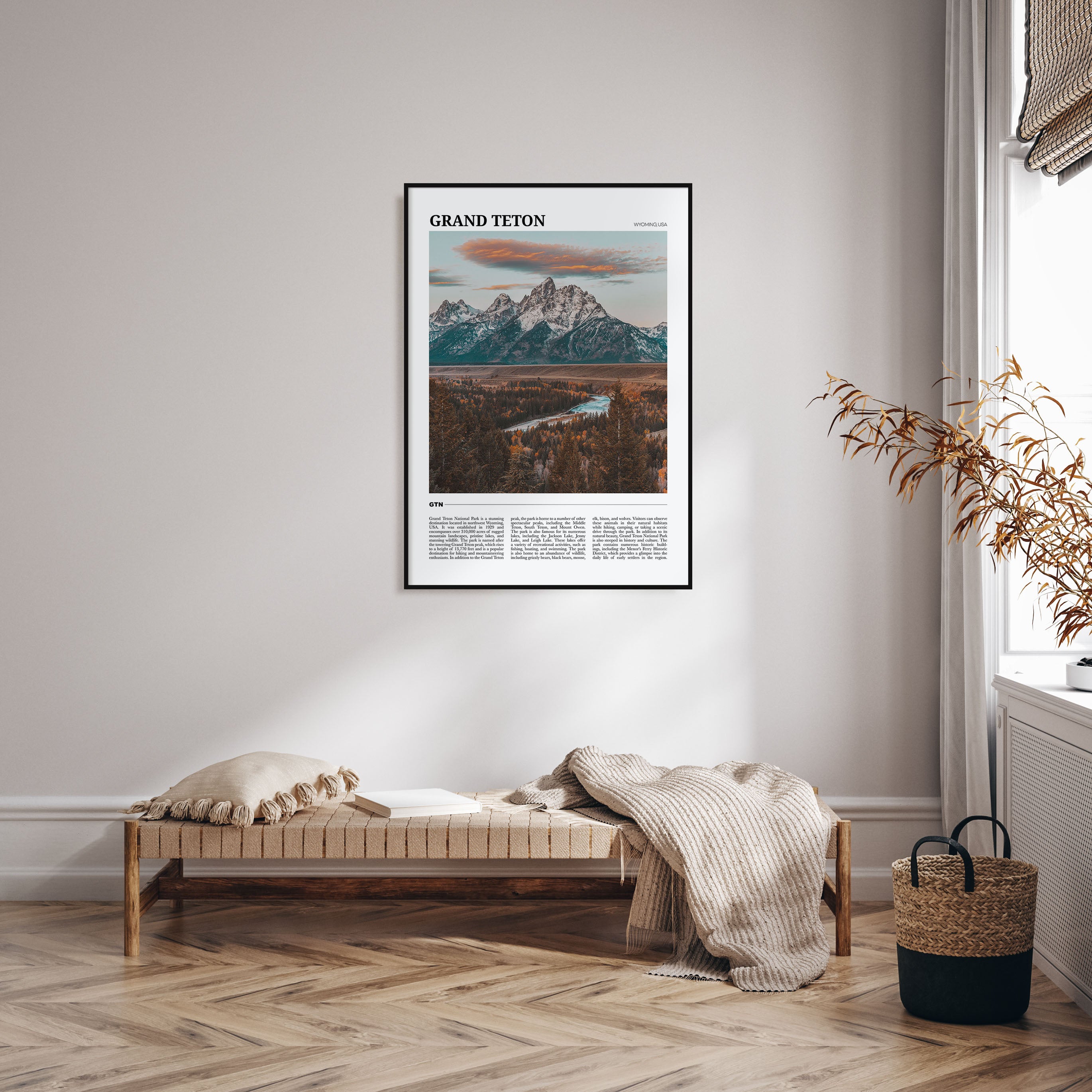 Grand Teton National Park Travel Color Poster
