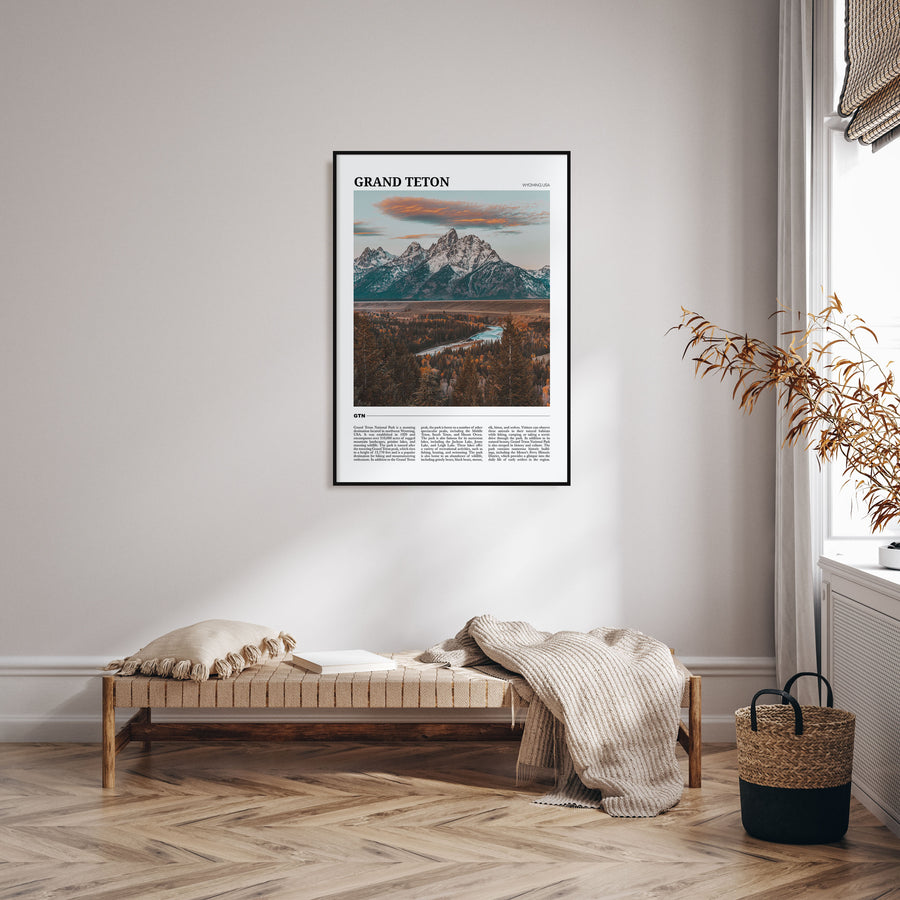 Grand Teton National Park Travel Color Poster