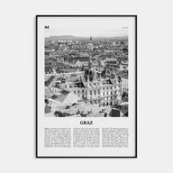 Graz Travel B&W Poster