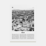 Graz Travel B&W Poster