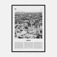Graz Travel B&W Poster