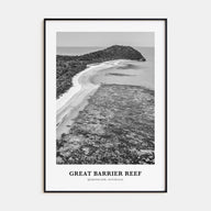 Great Barrier Reef Portrait B&W Poster