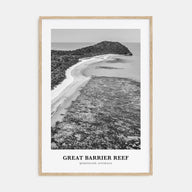 Great Barrier Reef Portrait B&W Poster