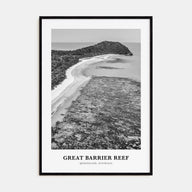 Great Barrier Reef Portrait B&W Poster
