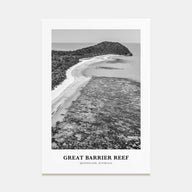 Great Barrier Reef Portrait B&W Poster