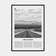 Great Basin Travel B&W Poster