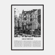Great Britain Travel B&W Poster