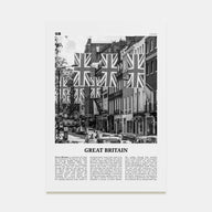 Great Britain Travel B&W Poster