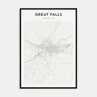 Great Falls, Montana Map Portrait Poster