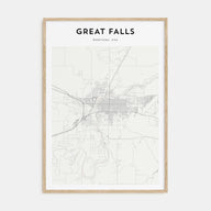 Great Falls, Montana Map Portrait Poster