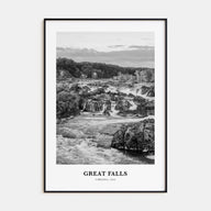 Great Falls, Virginia Portrait B&W Poster