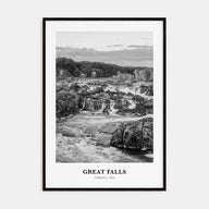 Great Falls, Virginia Portrait B&W Poster