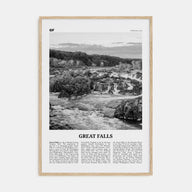 Great Falls, Virginia Travel B&W Poster