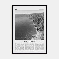 Great Lakes Travel B&W Poster