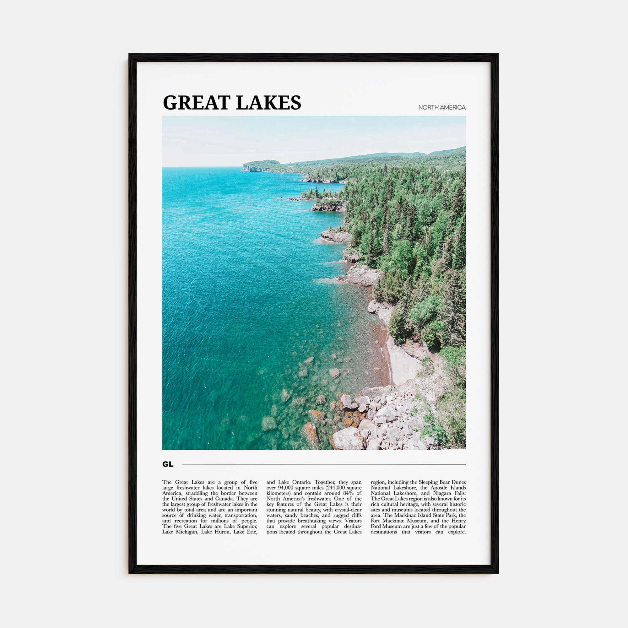 Great Lakes Travel Color Poster