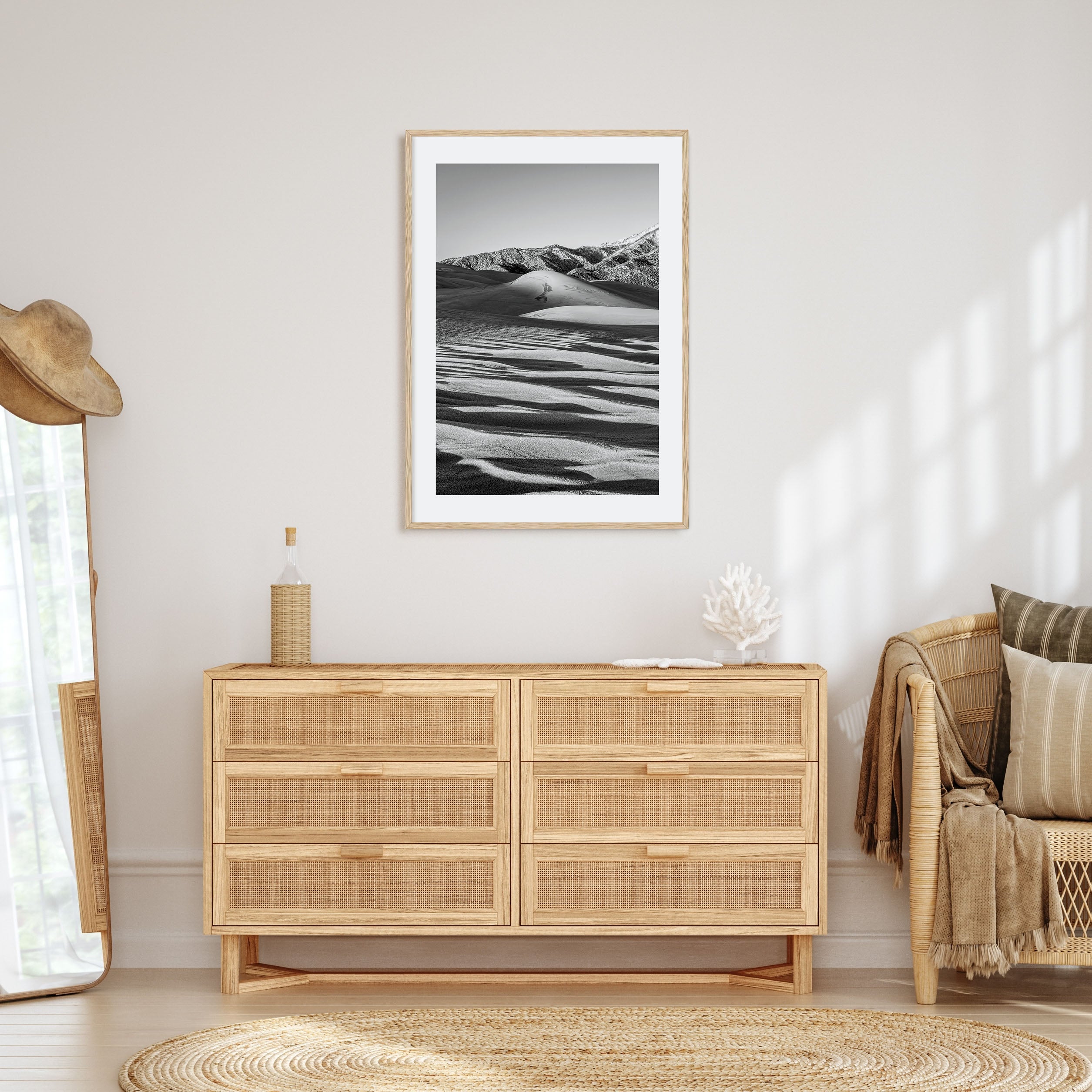 Great Sand Dunes National Park Photo B&W Poster