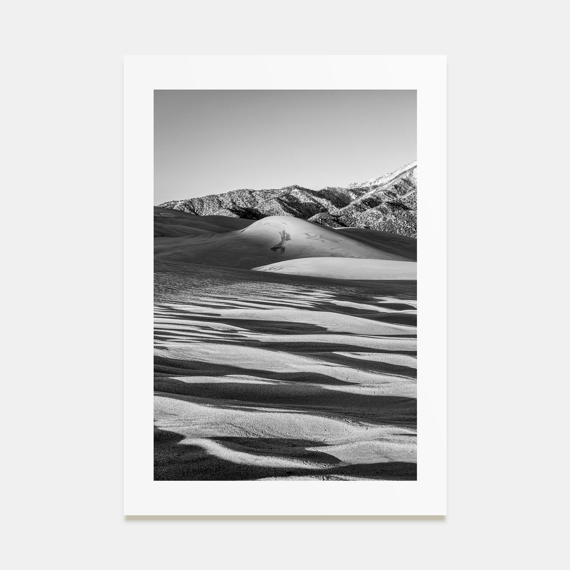 Great Sand Dunes National Park Photo B&W Poster