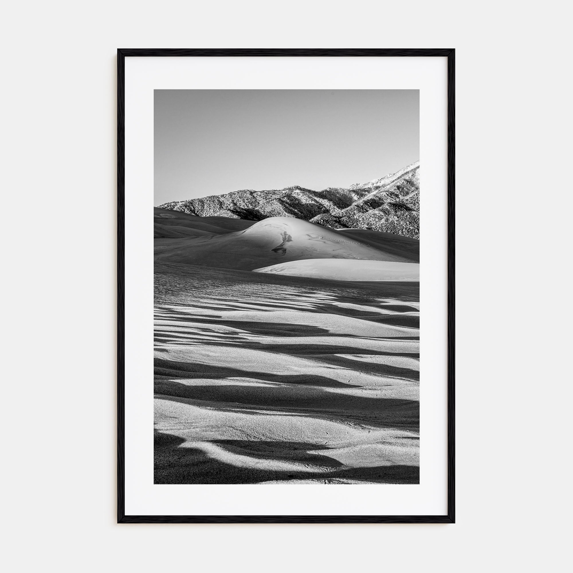 Great Sand Dunes National Park Photo B&W Poster