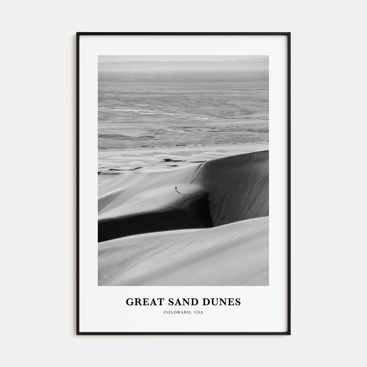 Great Sand Dunes National Park Portrait B&W Poster