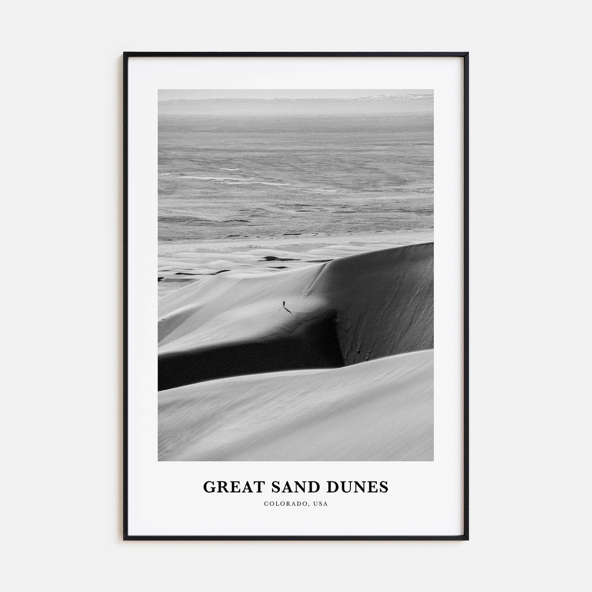 Great Sand Dunes National Park Portrait B&W Poster