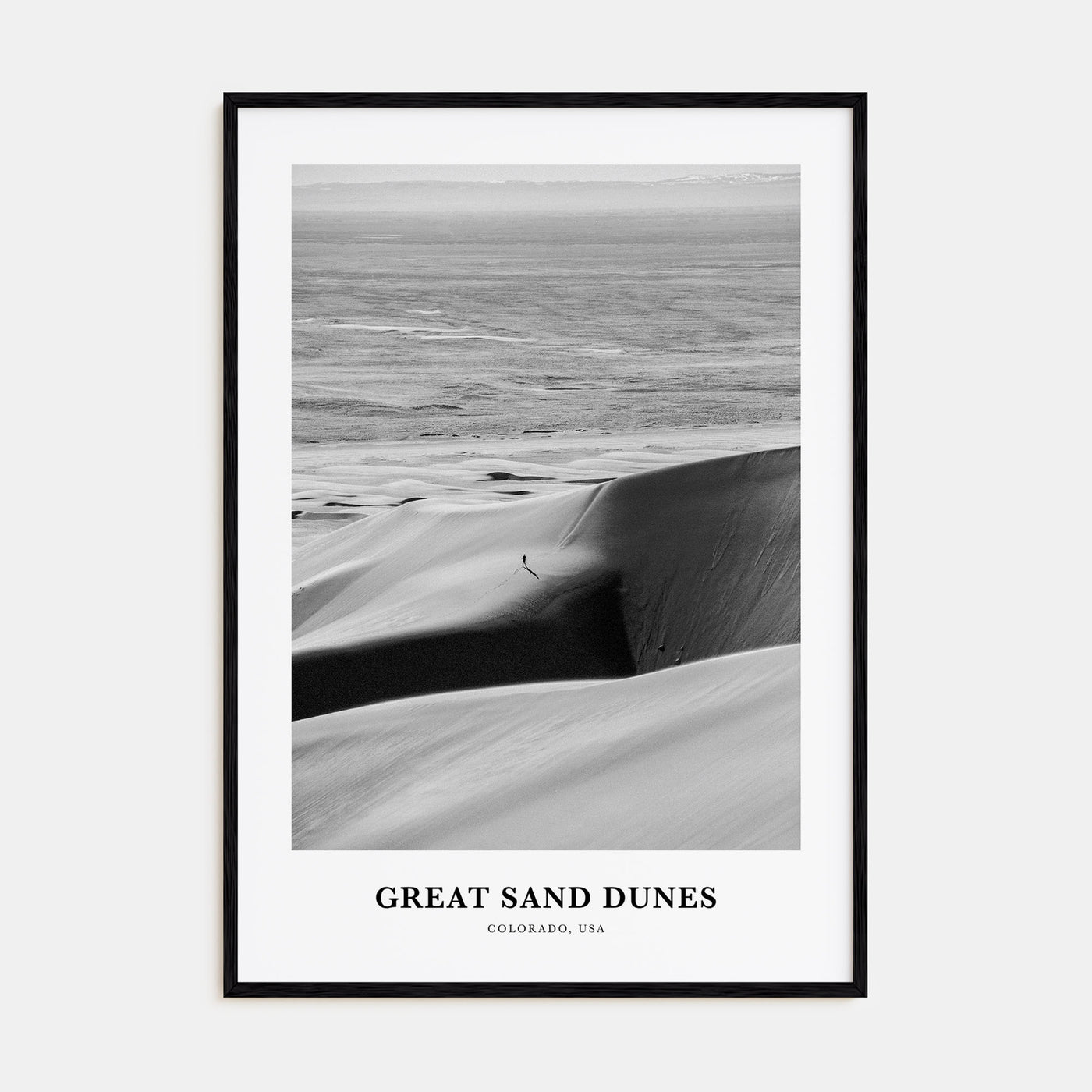 Great Sand Dunes National Park Portrait B&W Poster
