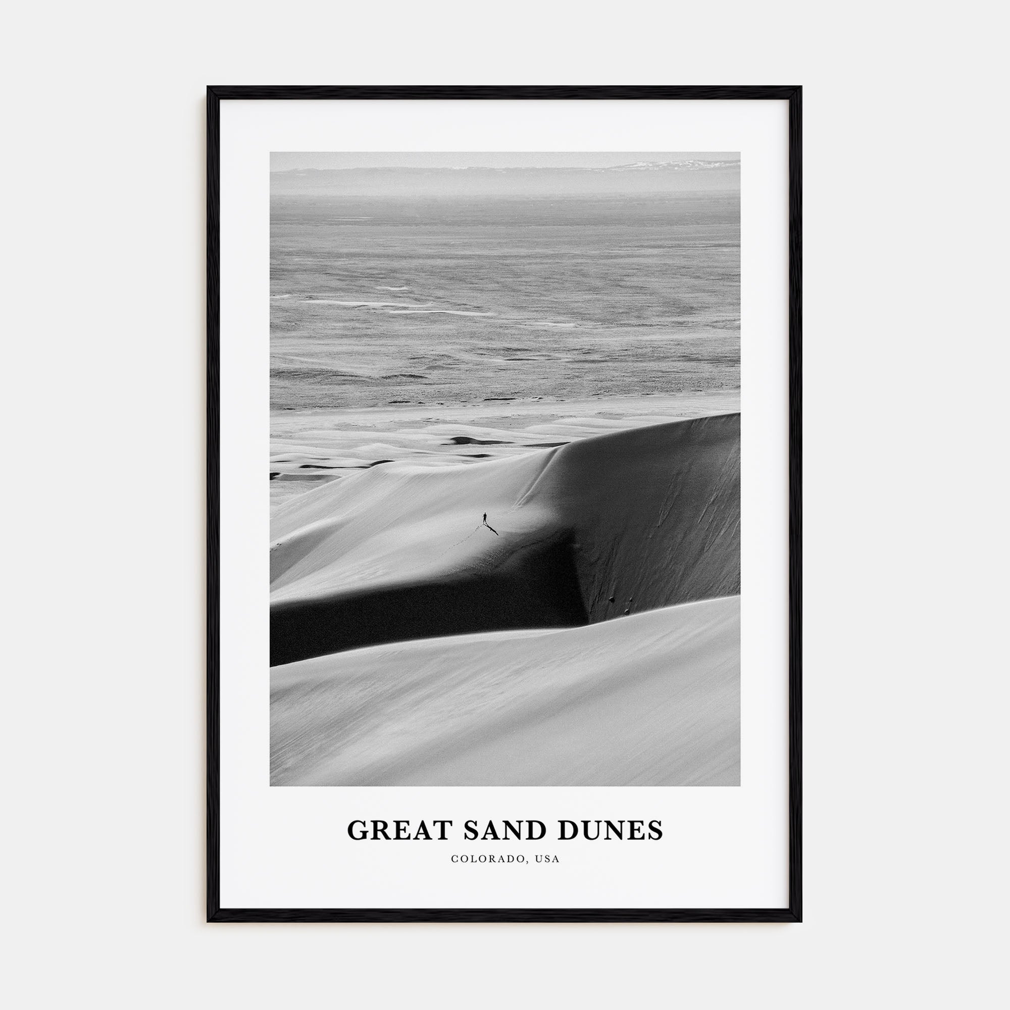 Great Sand Dunes National Park Portrait B&W Poster