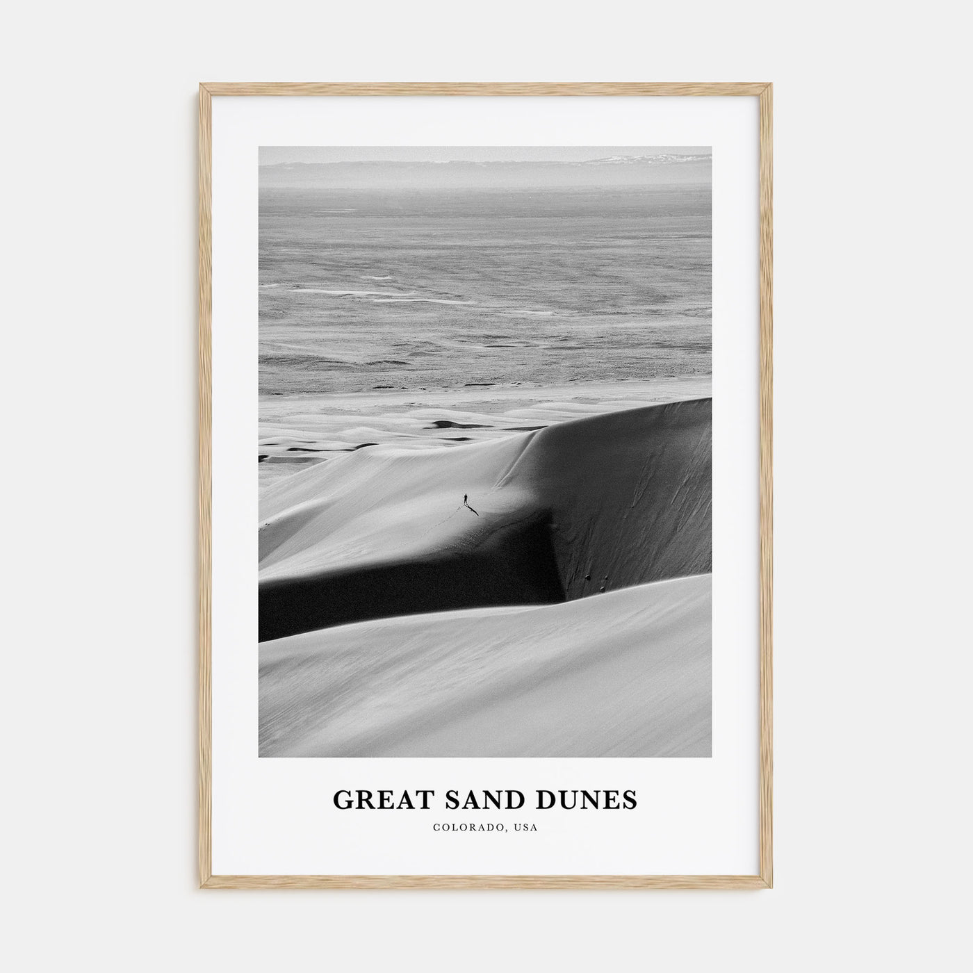 Great Sand Dunes National Park Portrait B&W Poster