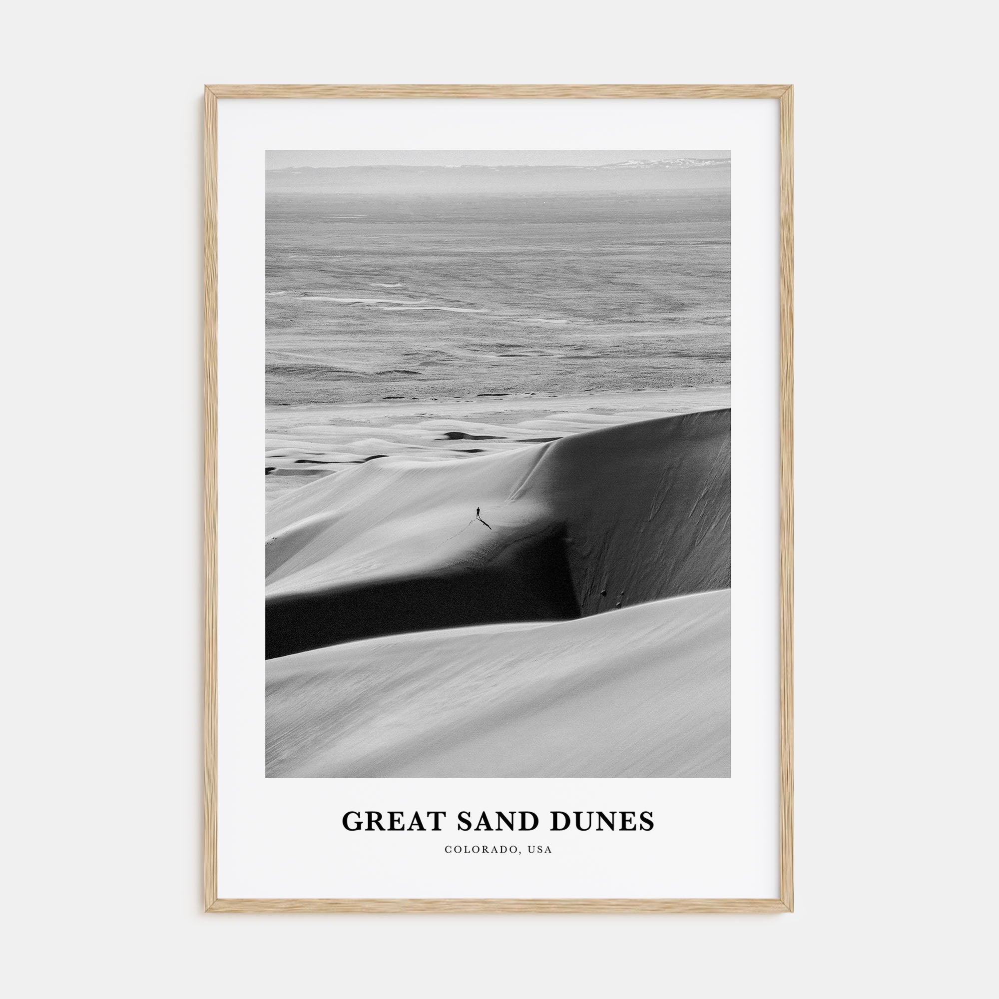Great Sand Dunes National Park Portrait B&W Poster