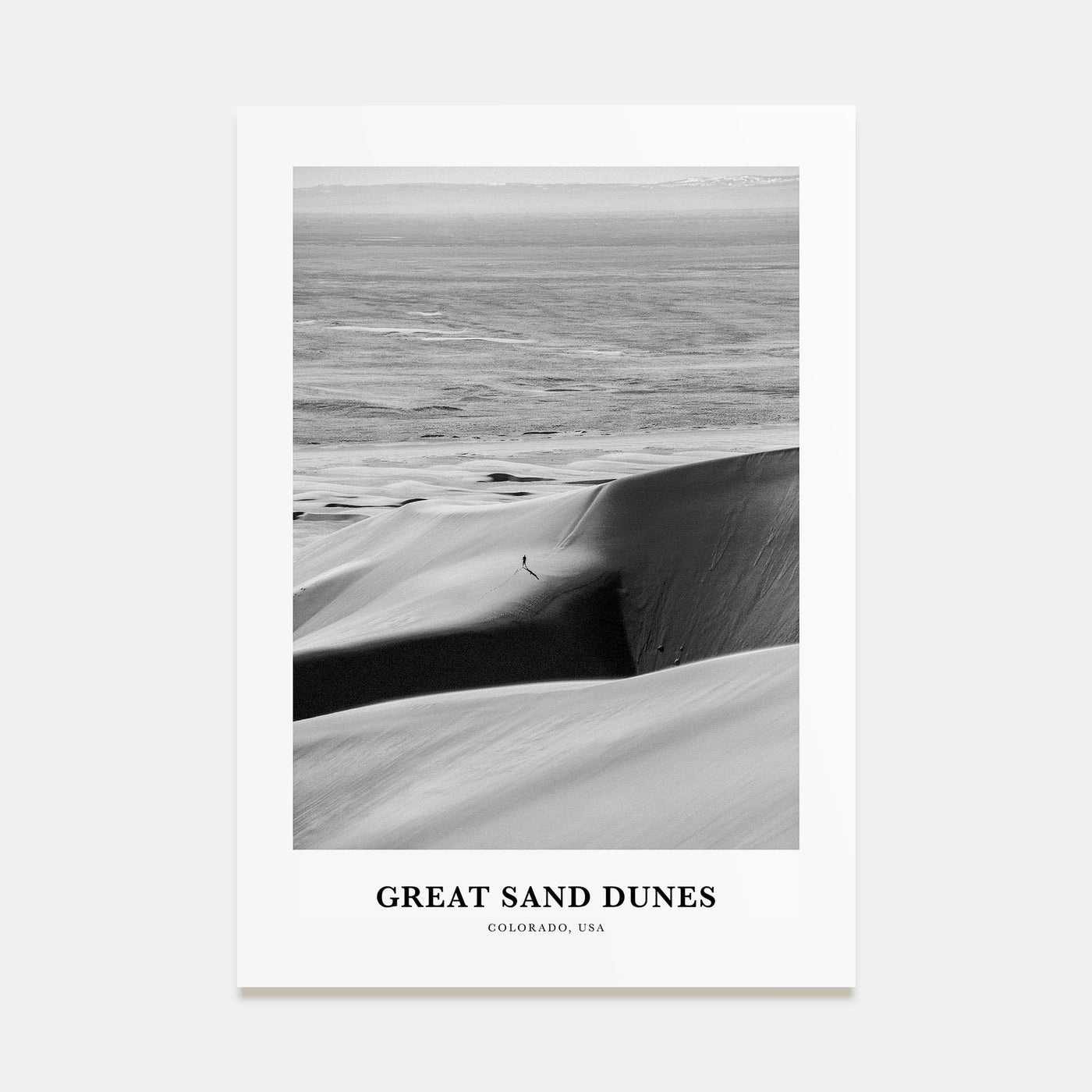 Great Sand Dunes National Park Portrait B&W Poster