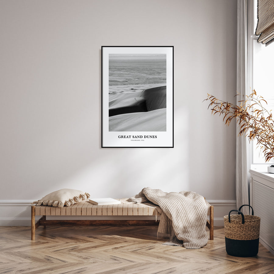 Great Sand Dunes National Park Portrait B&W Poster